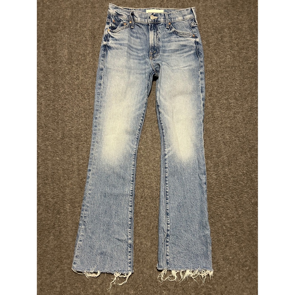 Mother The outsider flood fray jeans womens distressed medium wash size 27